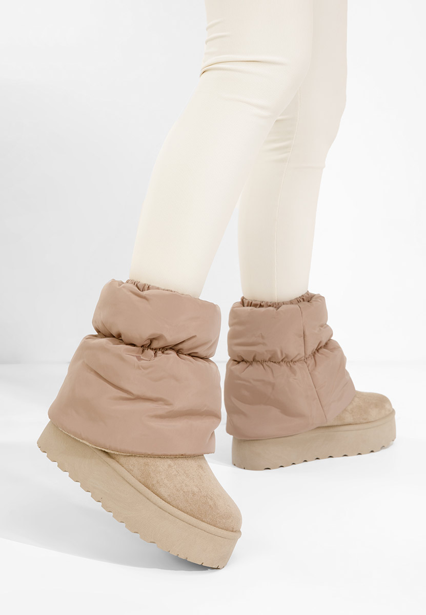 Khaki čižmy na platforme Aydena