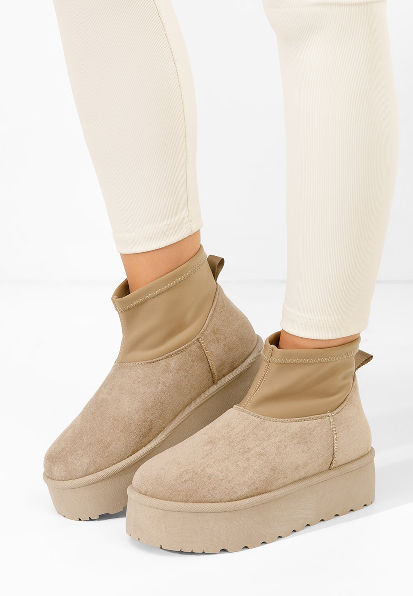 Khaki čižmy na platforme Aydena