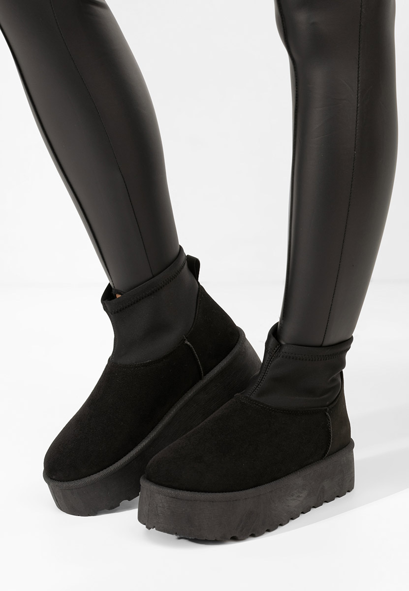 Čierne čižmy na platforme Aydena