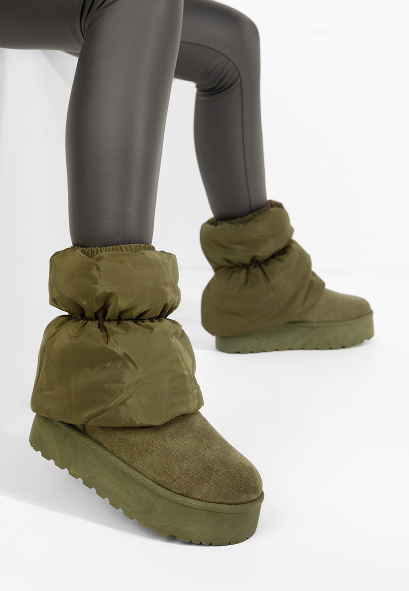 Zelené čižmy na platforme Aydena