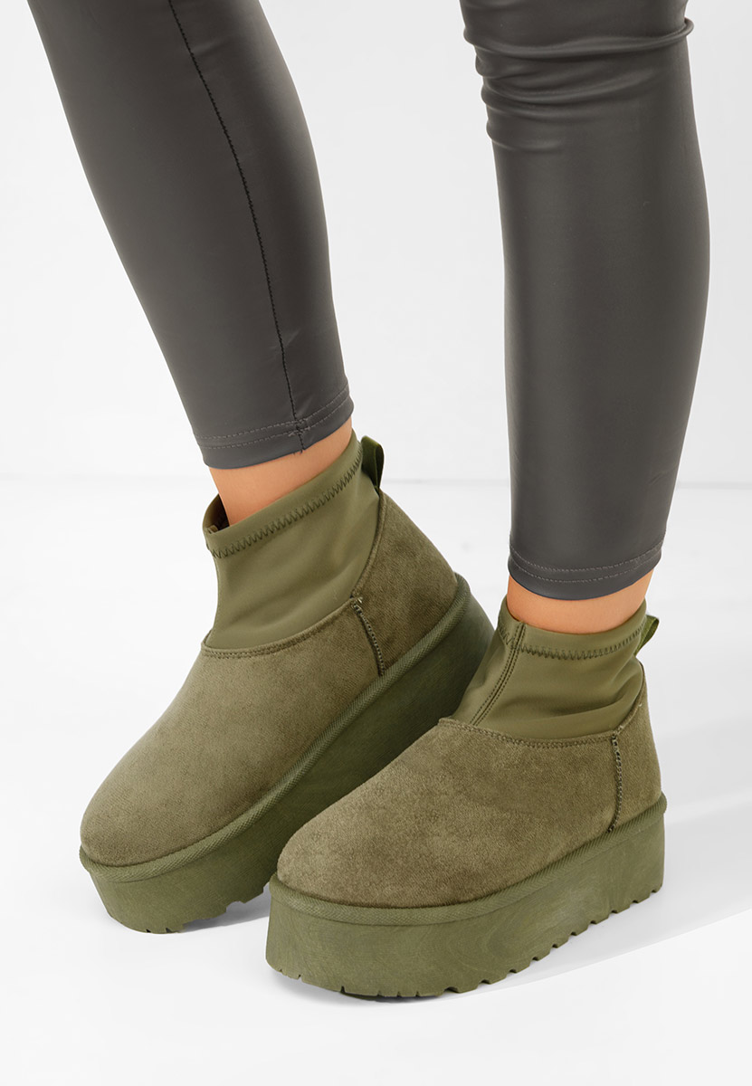 Zelené čižmy na platforme Aydena