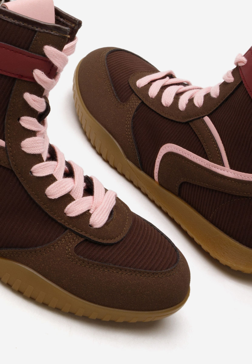 Hnedé vysoké tenisky dámske Daine