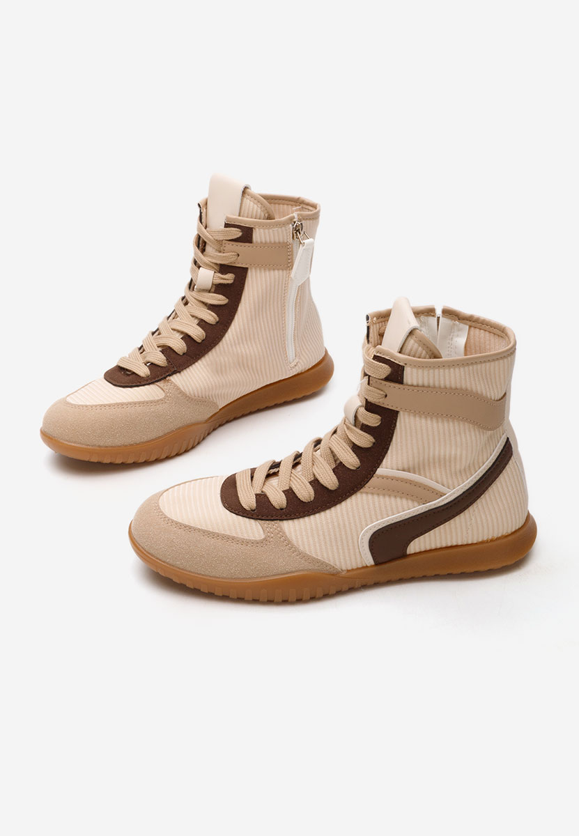 Khaki vysoké tenisky dámske Daine