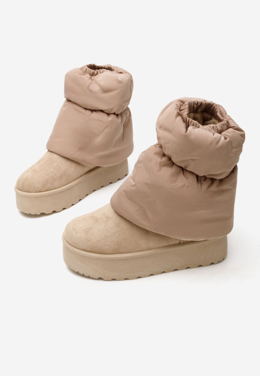 Khaki čižmy na platforme Aydena