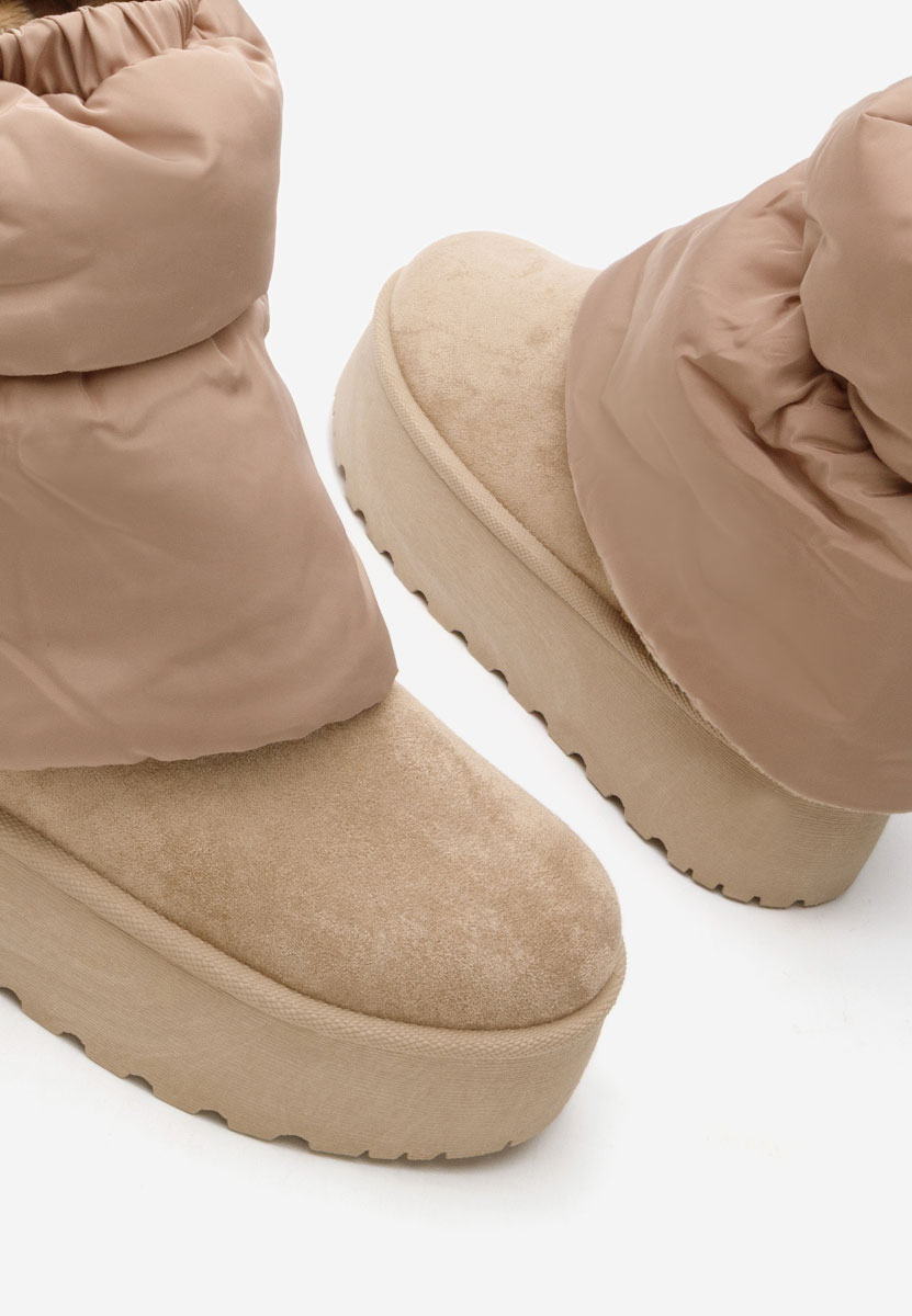 Khaki čižmy na platforme Aydena