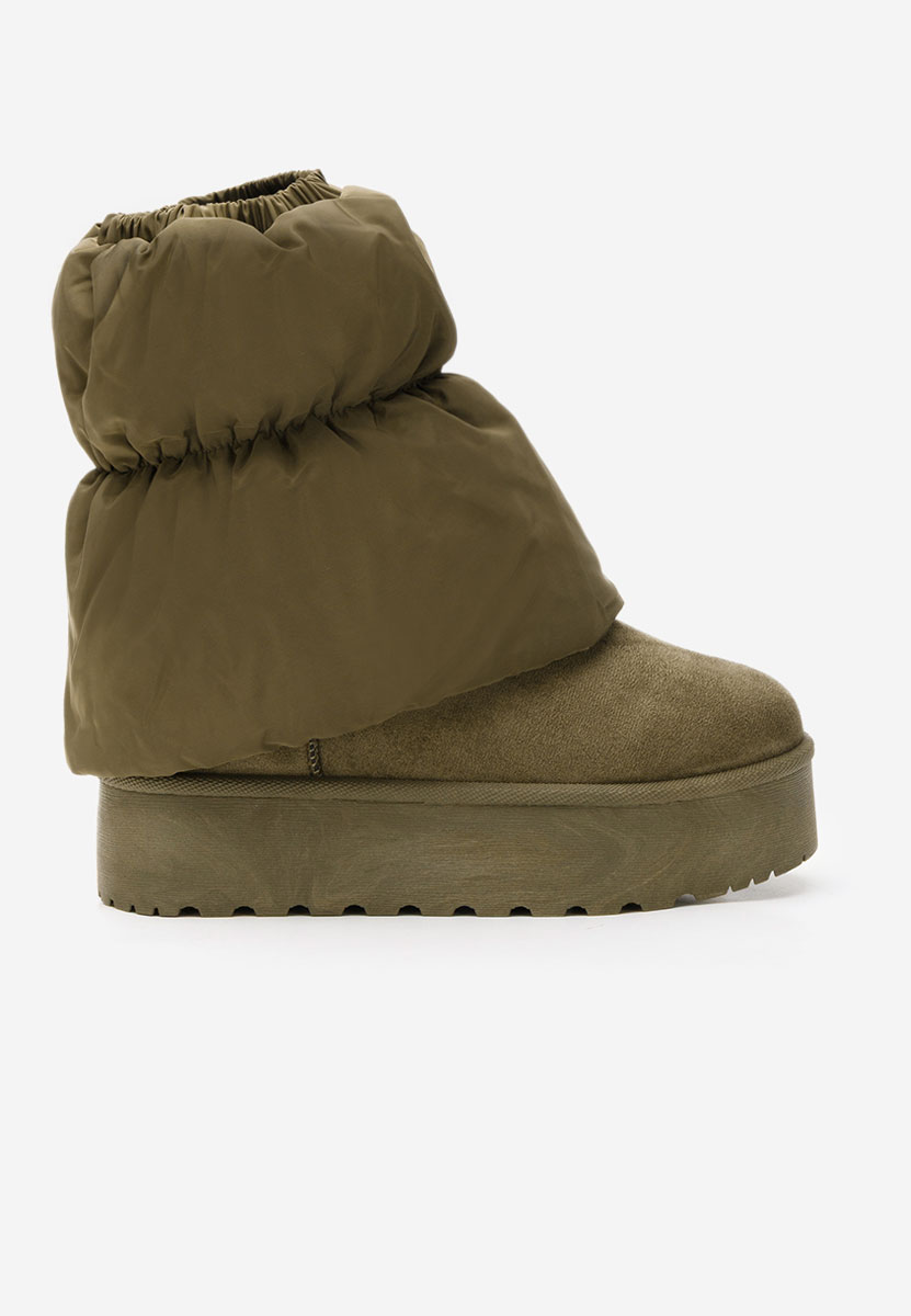 Zelené čižmy na platforme Aydena