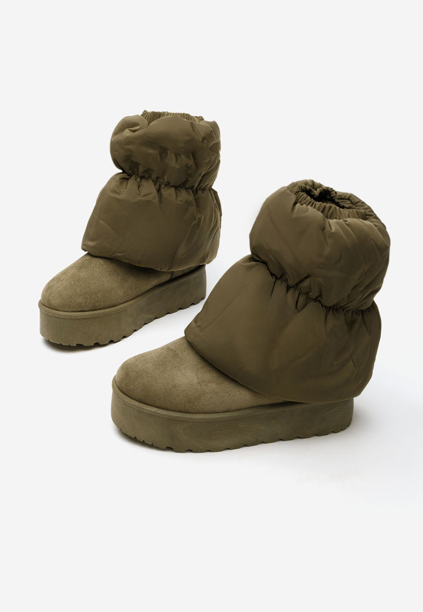 Zelené čižmy na platforme Aydena