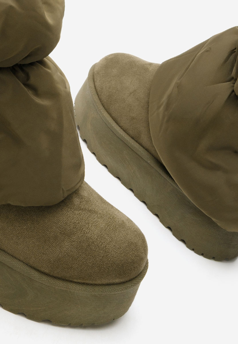 Zelené čižmy na platforme Aydena