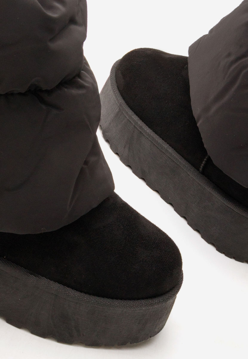 Čierne čižmy na platforme Aydena