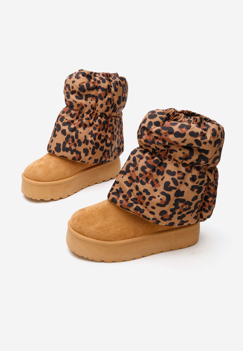 Camelové čižmy na platforme Aydena