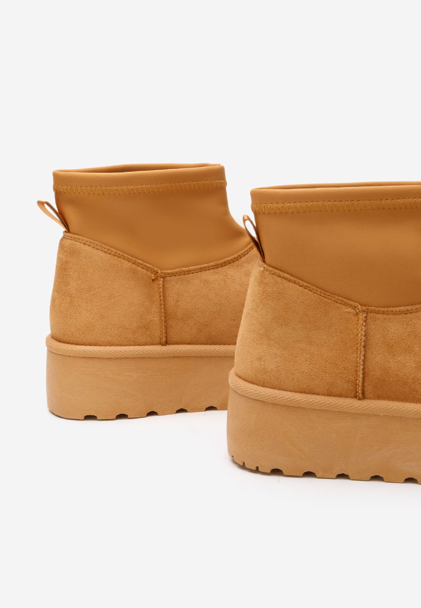 Camelové čižmy na platforme Aydena