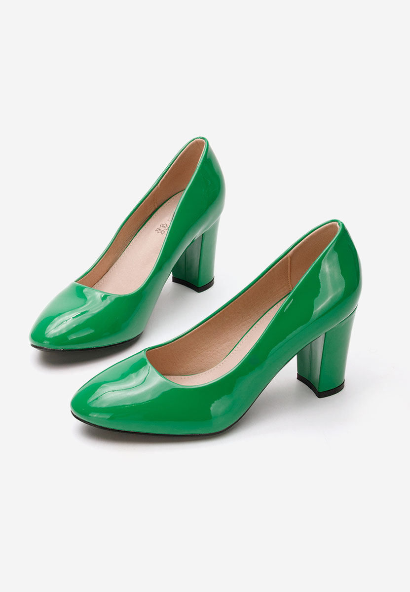Zelené lakované lodičky Chique V5