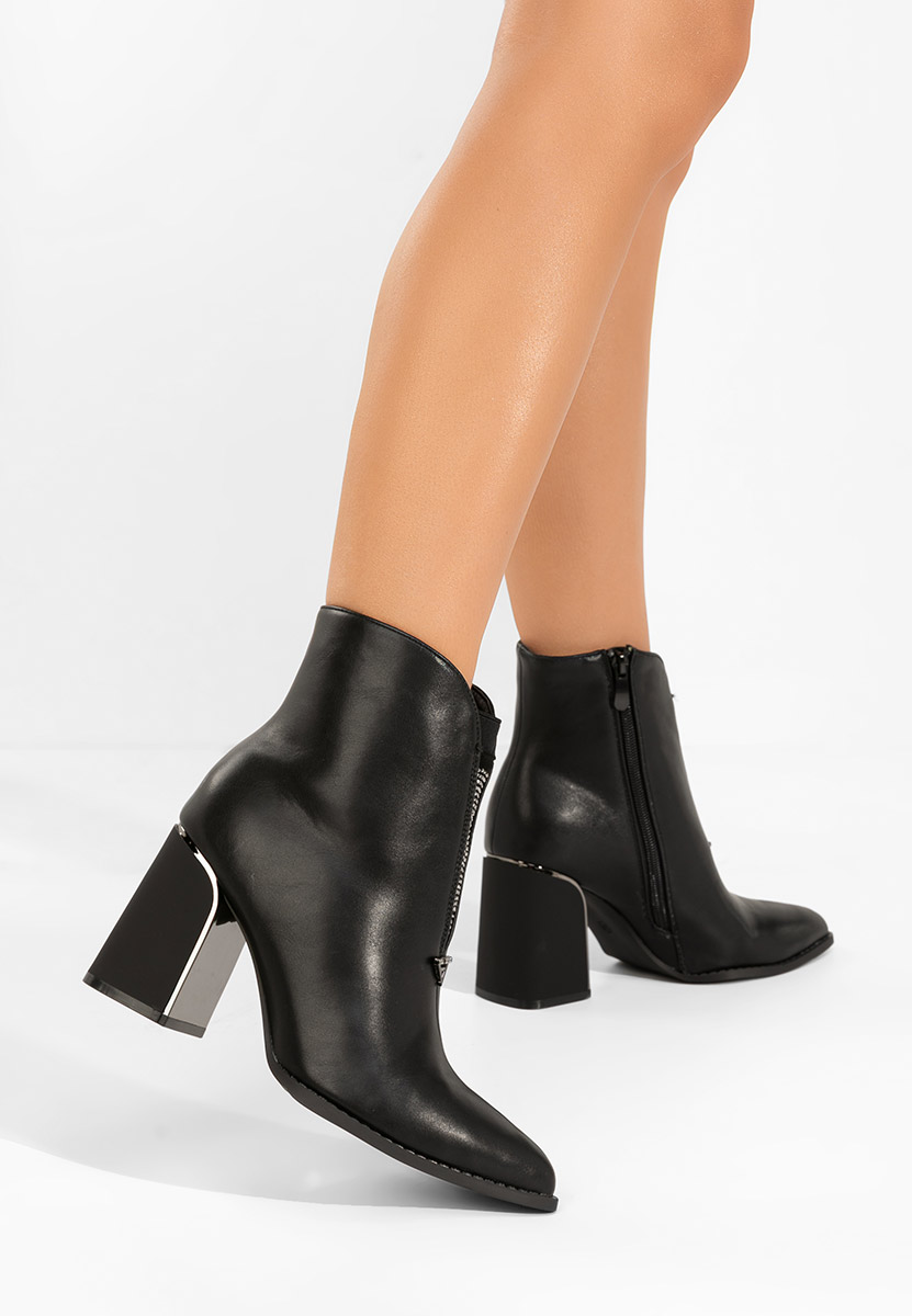 Čierne kotníkové čižmy Misena Čierne kotníkové čižmy Misena