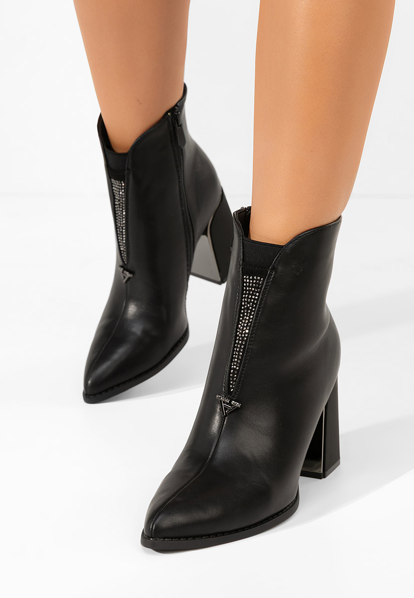 Čierne kotníkové čižmy Misena Čierne kotníkové čižmy Misena