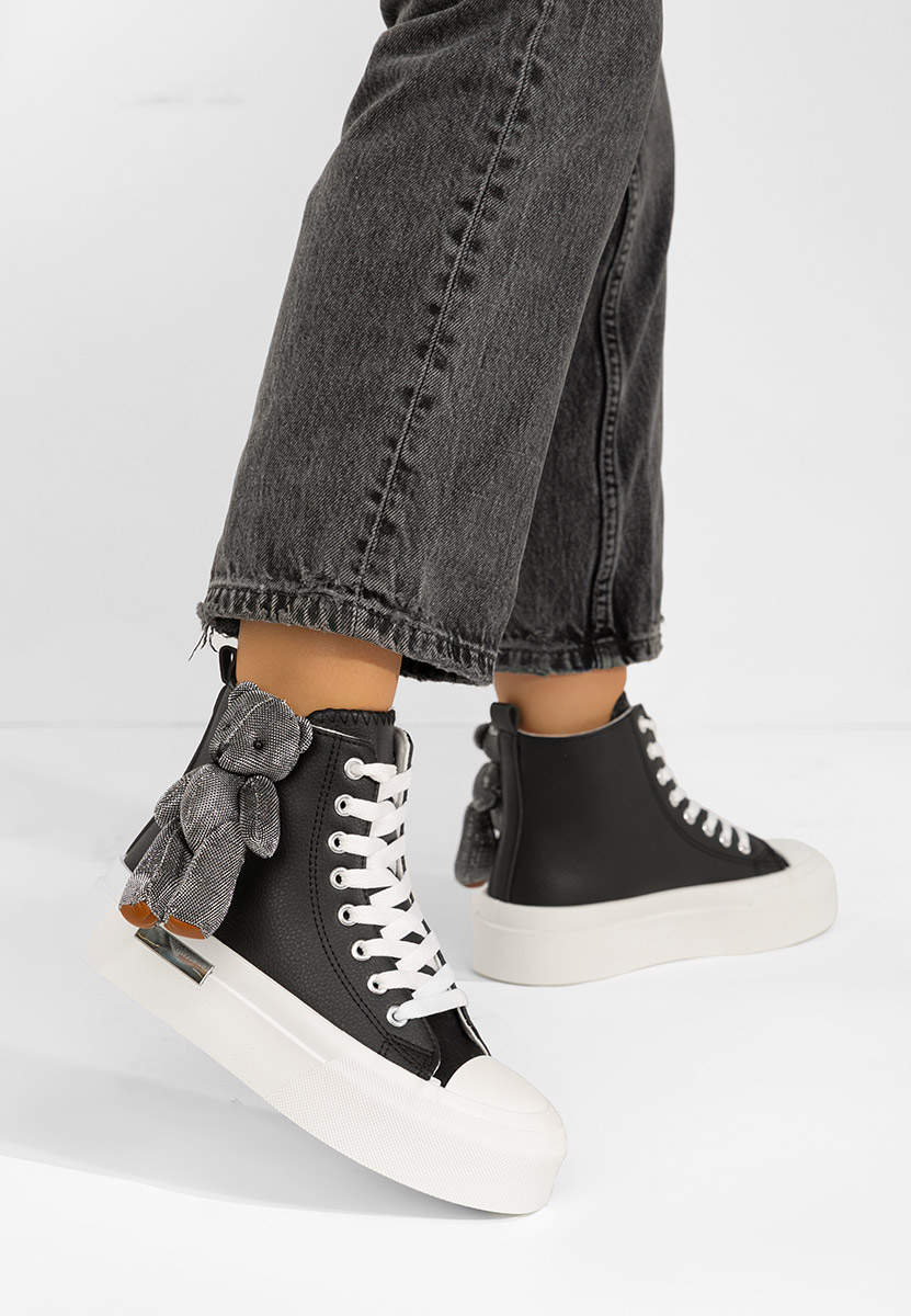 Čierne vysoké tenisky dámske Alisea