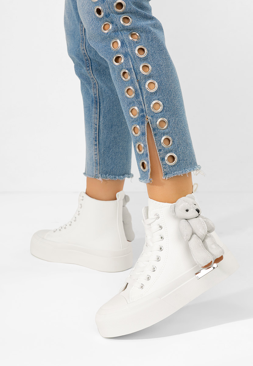 Biele vysoké tenisky dámske Alisea