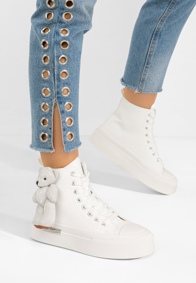 Biele vysoké tenisky dámske Alisea