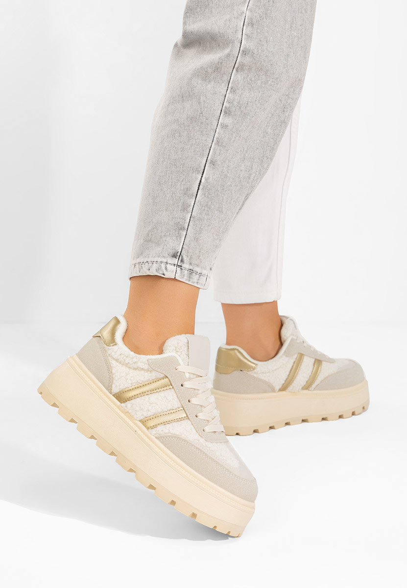 Béžové tenisky na platforme Janeia