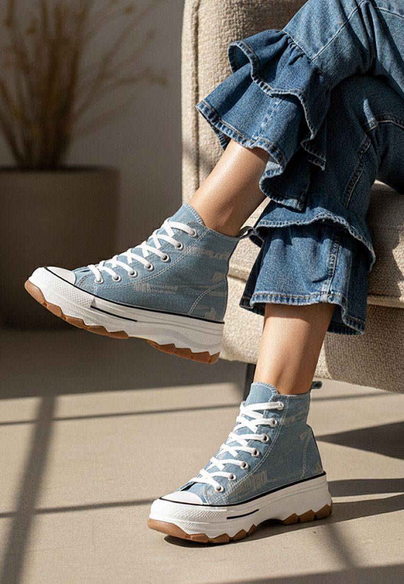 Modré vysoké tenisky dámske Raviana V3