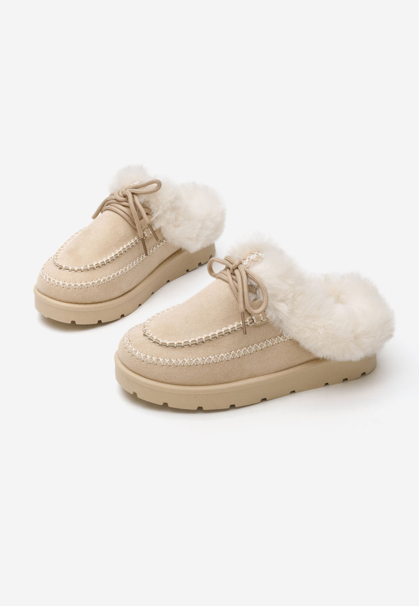 Béžové šľapky dámske Leainia