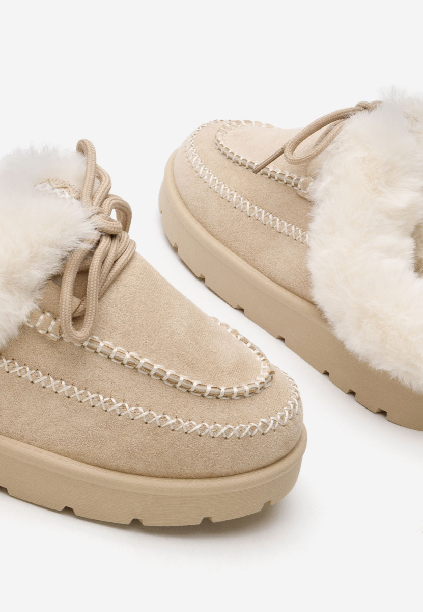 Béžové šľapky dámske Leainia