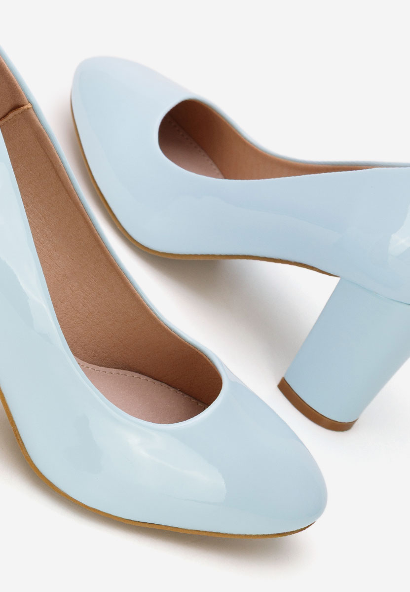 Svetlo modré lakované lodičky Chique V5