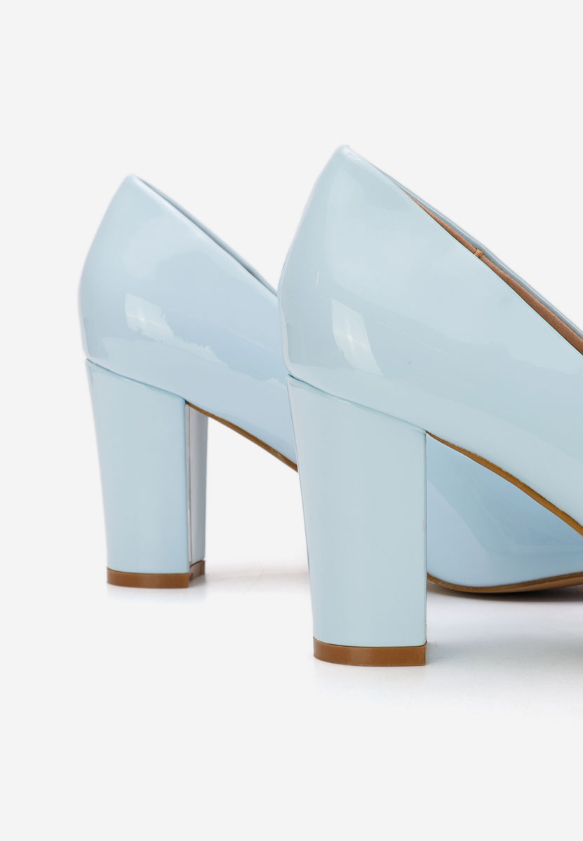 Svetlo modré lakované lodičky Chique V5