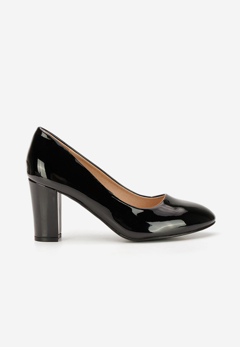 Čierne lakované lodičky Chique V5