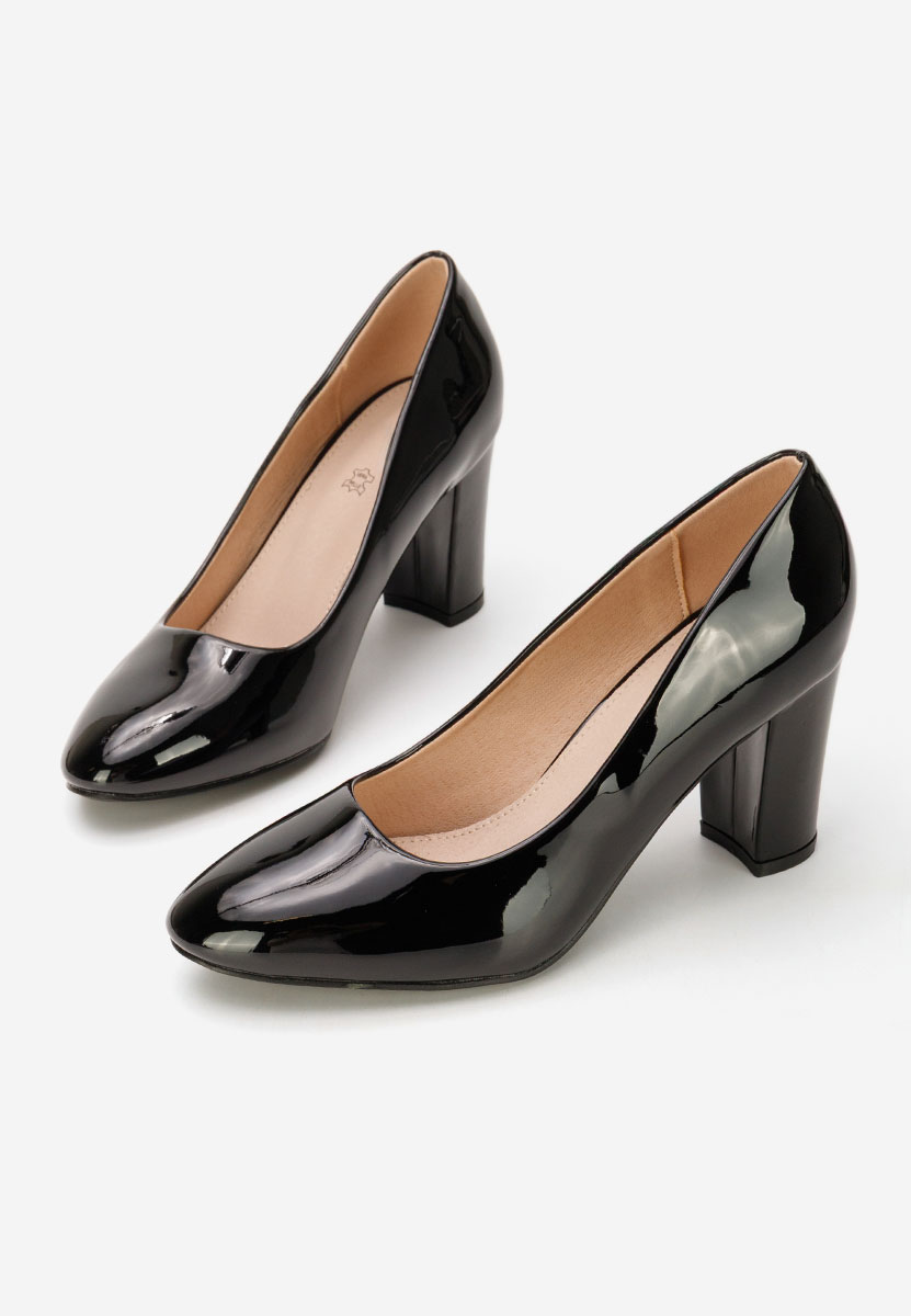 Čierne lakované lodičky Chique V5