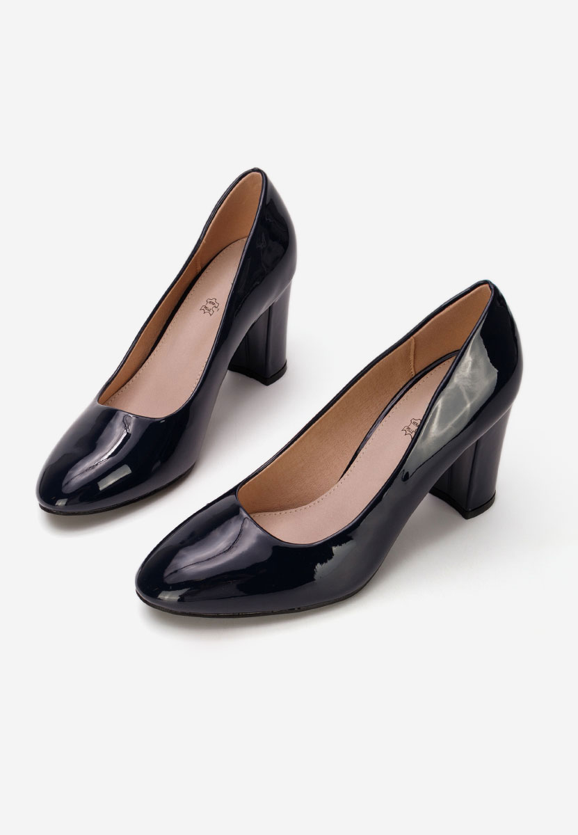 Tmavomdoré lakované lodičky Chique V5