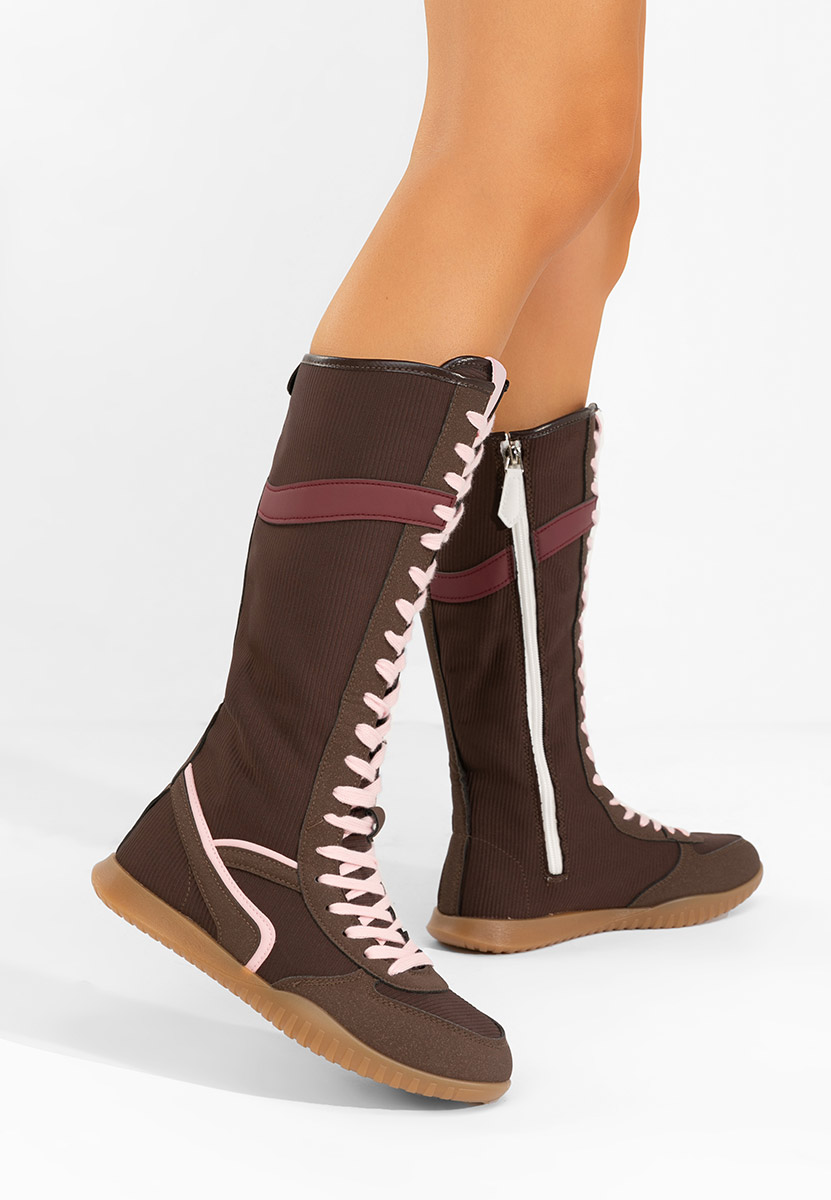 Hnedé vysoké tenisky dámske Daine V2 Hnedé vysoké tenisky dámske Daine V2