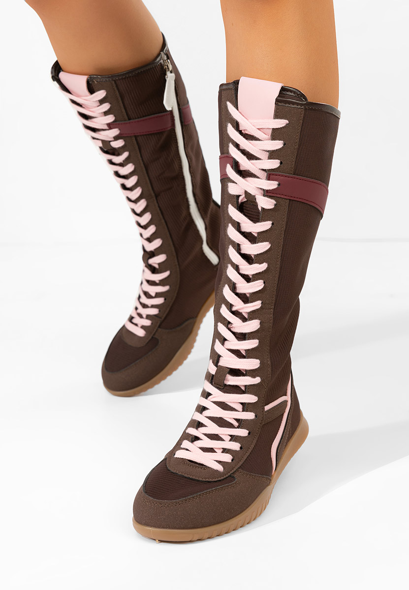 Hnedé vysoké tenisky dámske Daine V2 Hnedé vysoké tenisky dámske Daine V2