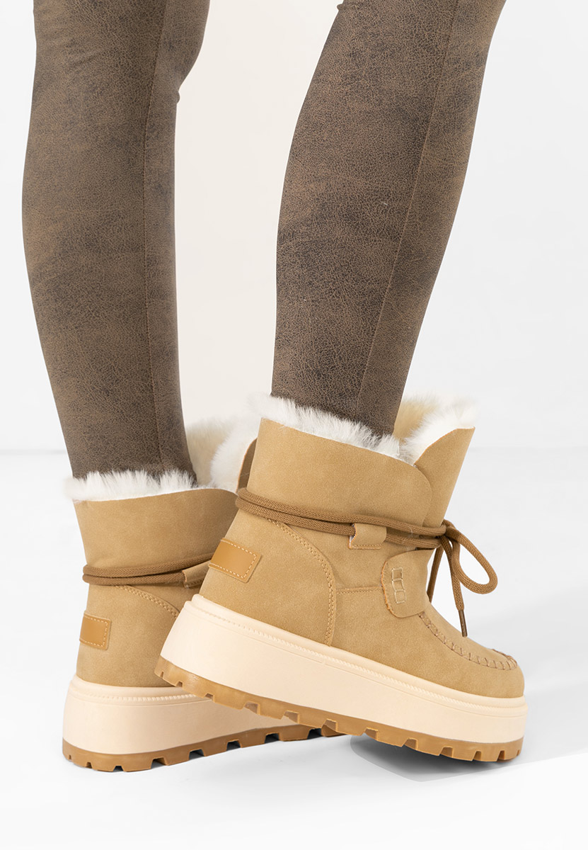 Khaki členkové čižmy na platforme Dionea