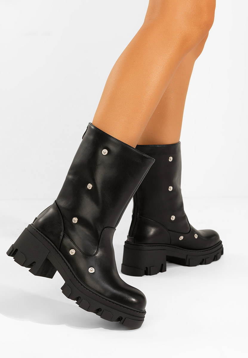 Čierne dámske čižmy Valena