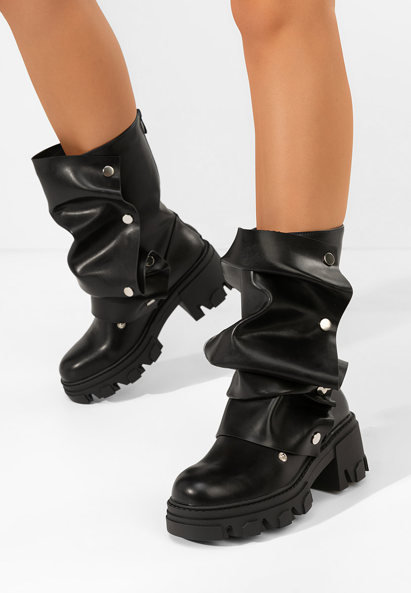 Čierne dámske čižmy Valena