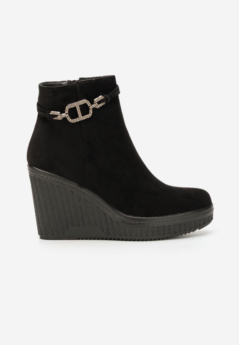 Čierne kotníkové čižmy na platforme Charlet V3
