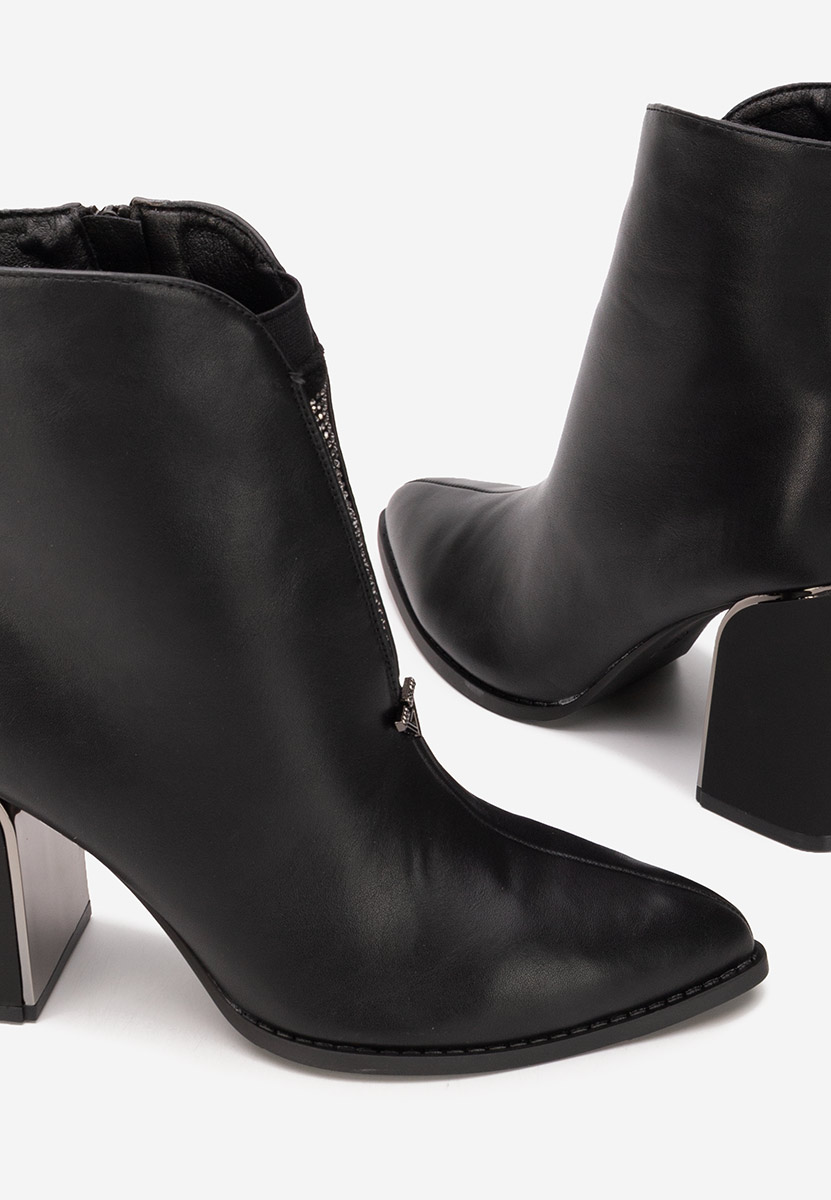 Čierne kotníkové čižmy Misena Čierne kotníkové čižmy Misena