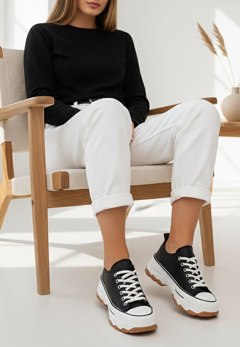 Čierne dámske nízké tenisky Raviana