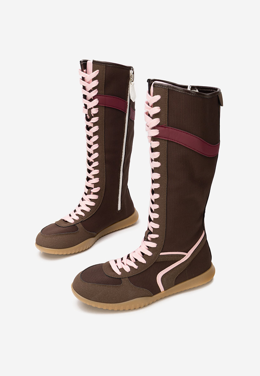 Hnedé vysoké tenisky dámske Daine V2 Hnedé vysoké tenisky dámske Daine V2