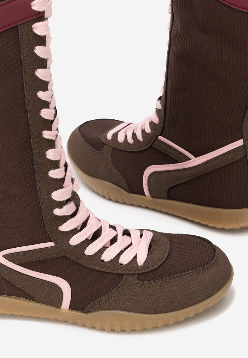 Hnedé vysoké tenisky dámske Daine V2 Hnedé vysoké tenisky dámske Daine V2