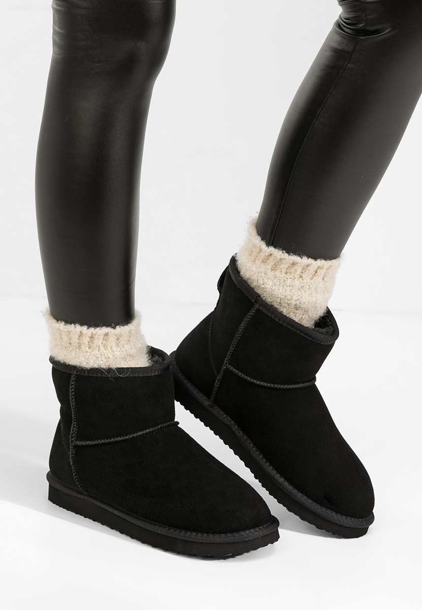 Čierne členkové dámske snehule Crisea V2