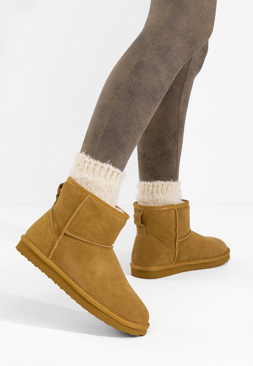 Camelové členkové dámske snehule Crisea V2