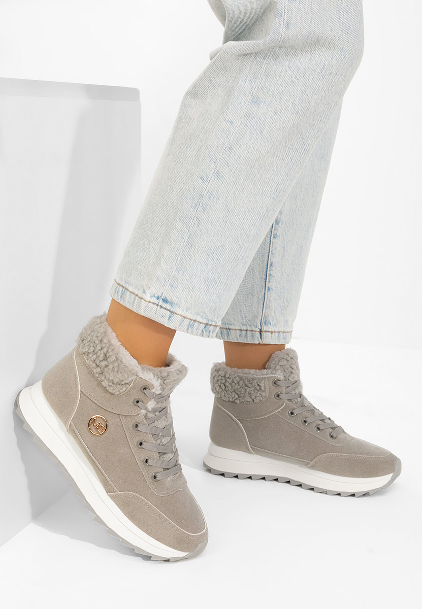 Sivé dámske zimné tenisky Avilma V3