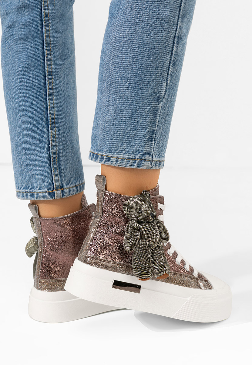 Medená vysoké tenisky dámske Alisea