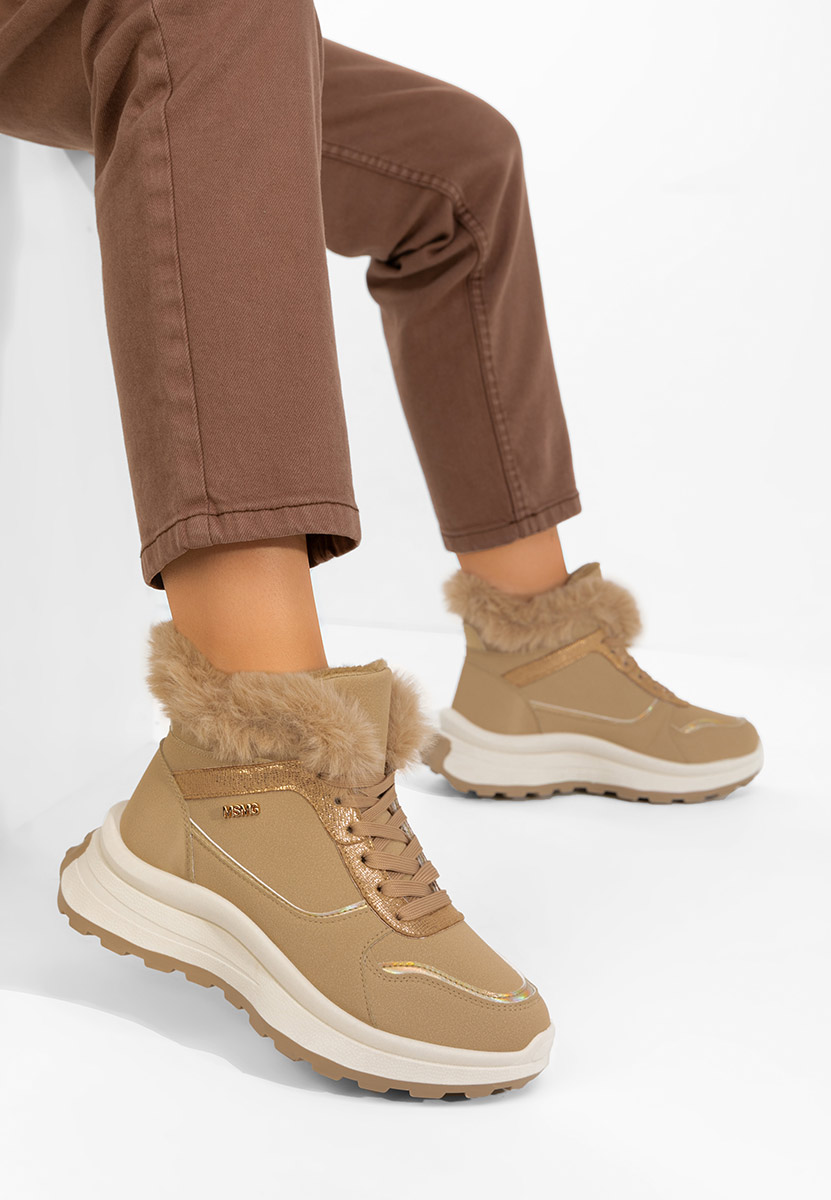 E-shop Khaki dámske zimné tenisky Toska