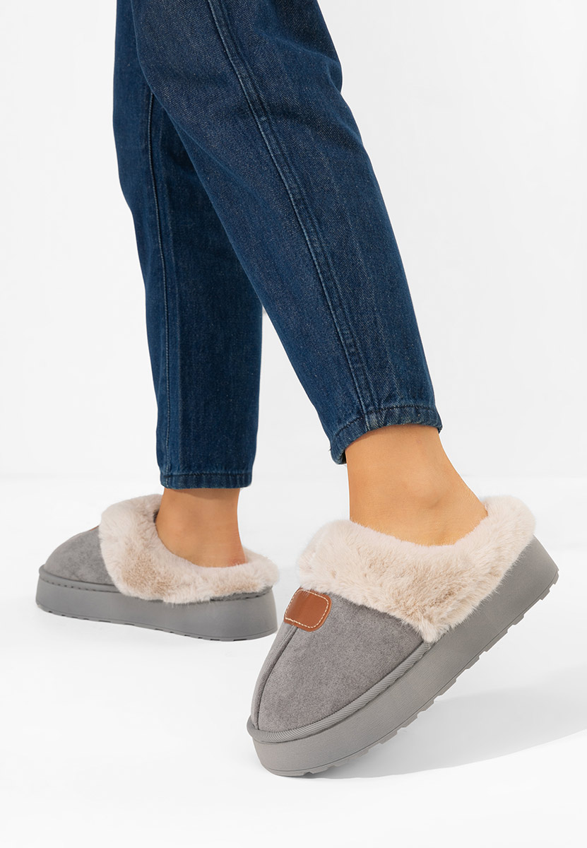 Sivé dámske papuče Flufina