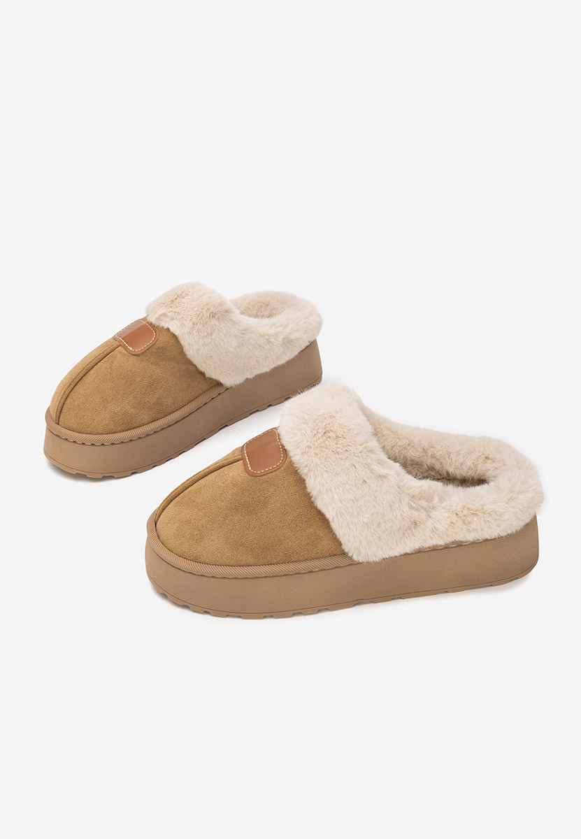 Khaki dámske papuče Flufina