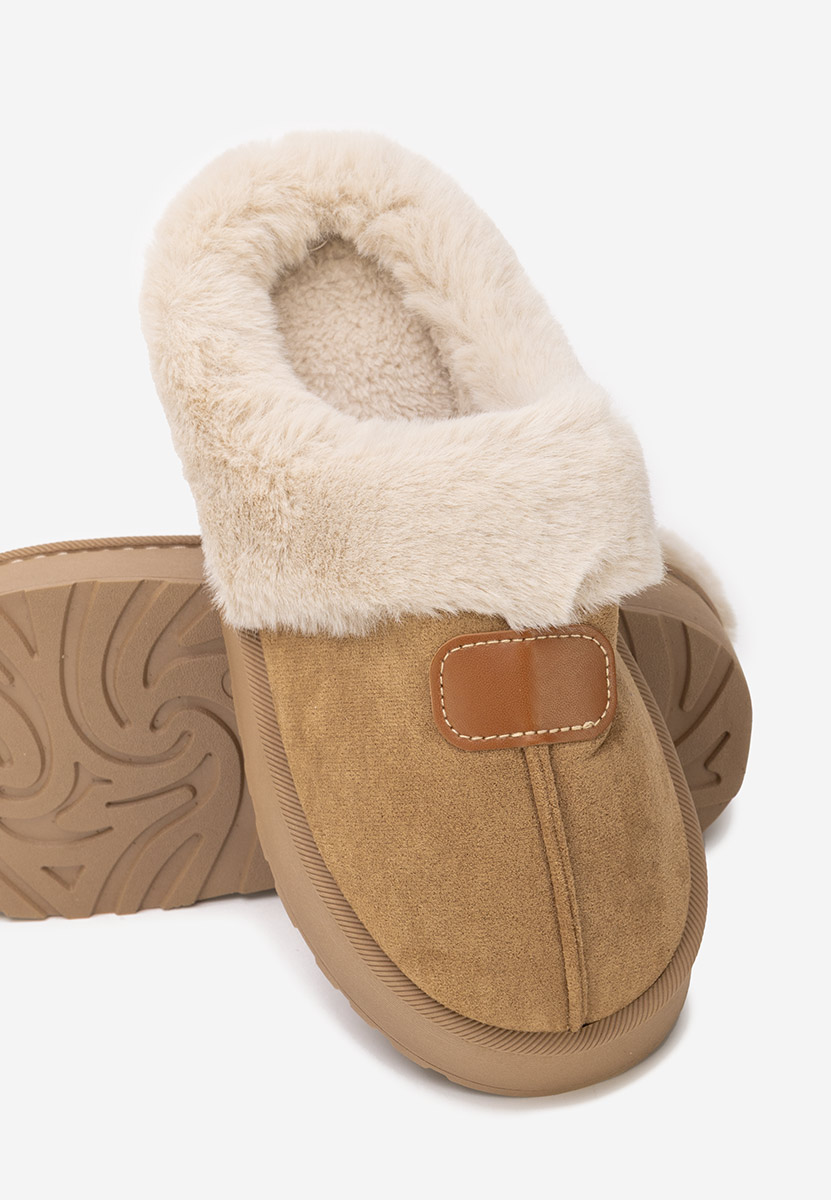 Khaki dámske papuče Flufina