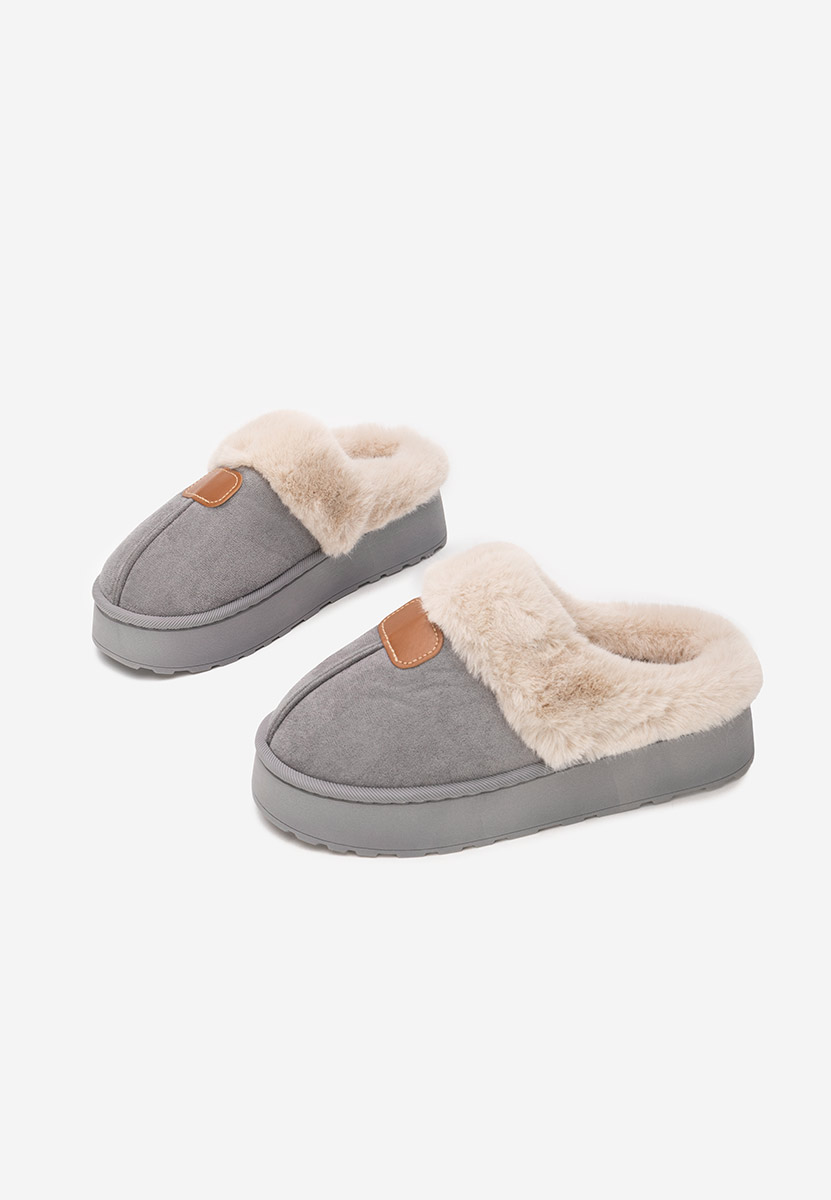 Sivé dámske papuče Flufina