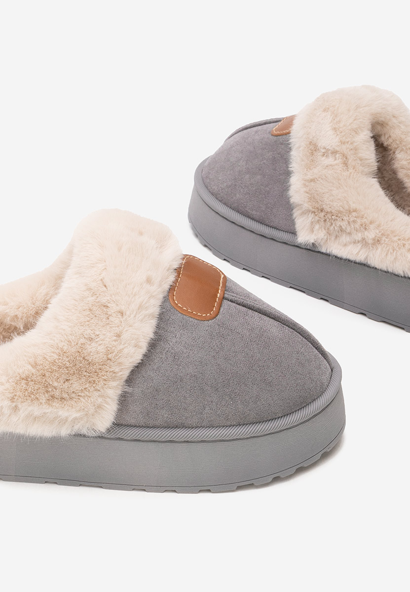 Sivé dámske papuče Flufina